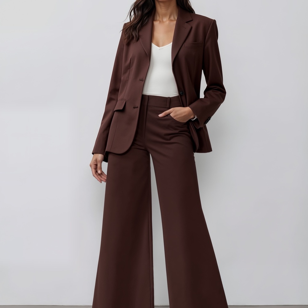 New York & Company High Rise Wide Leg Pant Size 8 / BLACK - BLACK / 95845